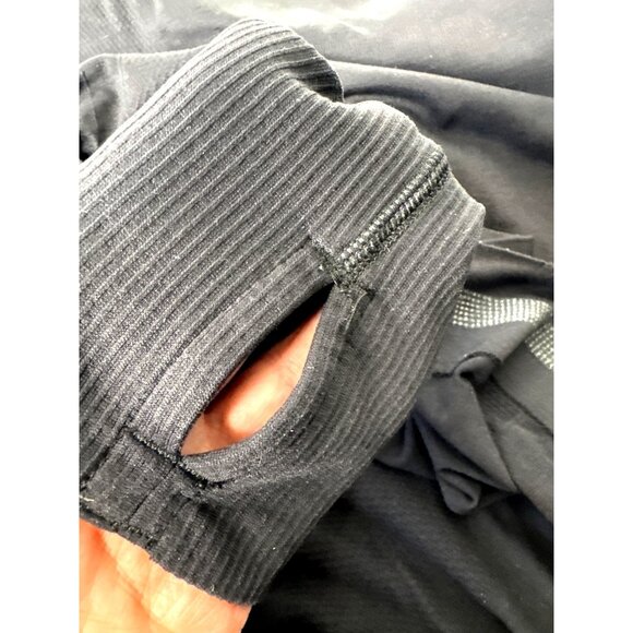 Athleta Women's Black Style 591607 Athletic Nylon Spandex Blend Long Sleeve Top - Picture 7 of 12